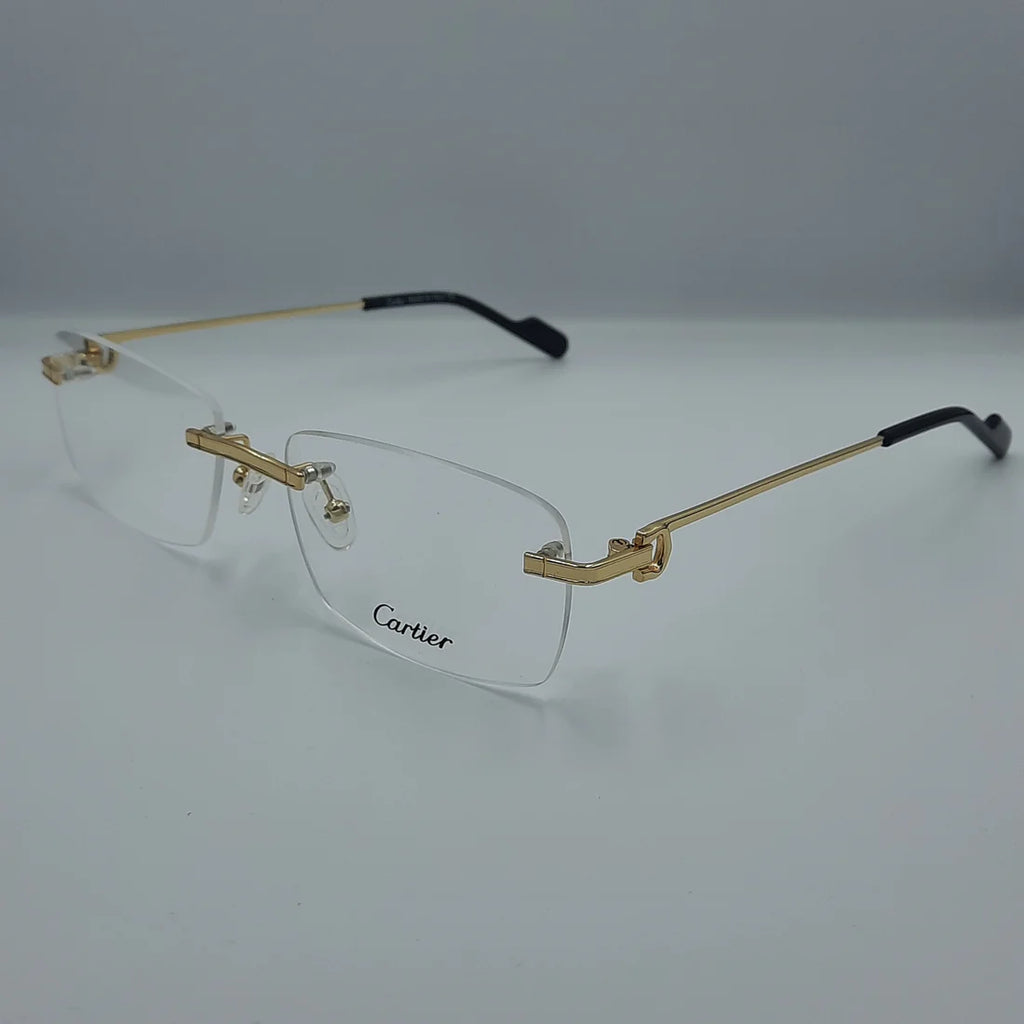 Lunette optique percée Cartier: doré noir