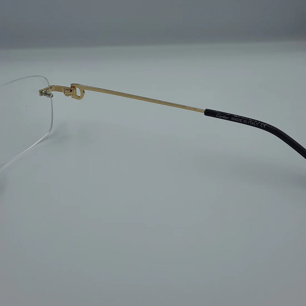 Lunette optique percée Cartier: doré noir