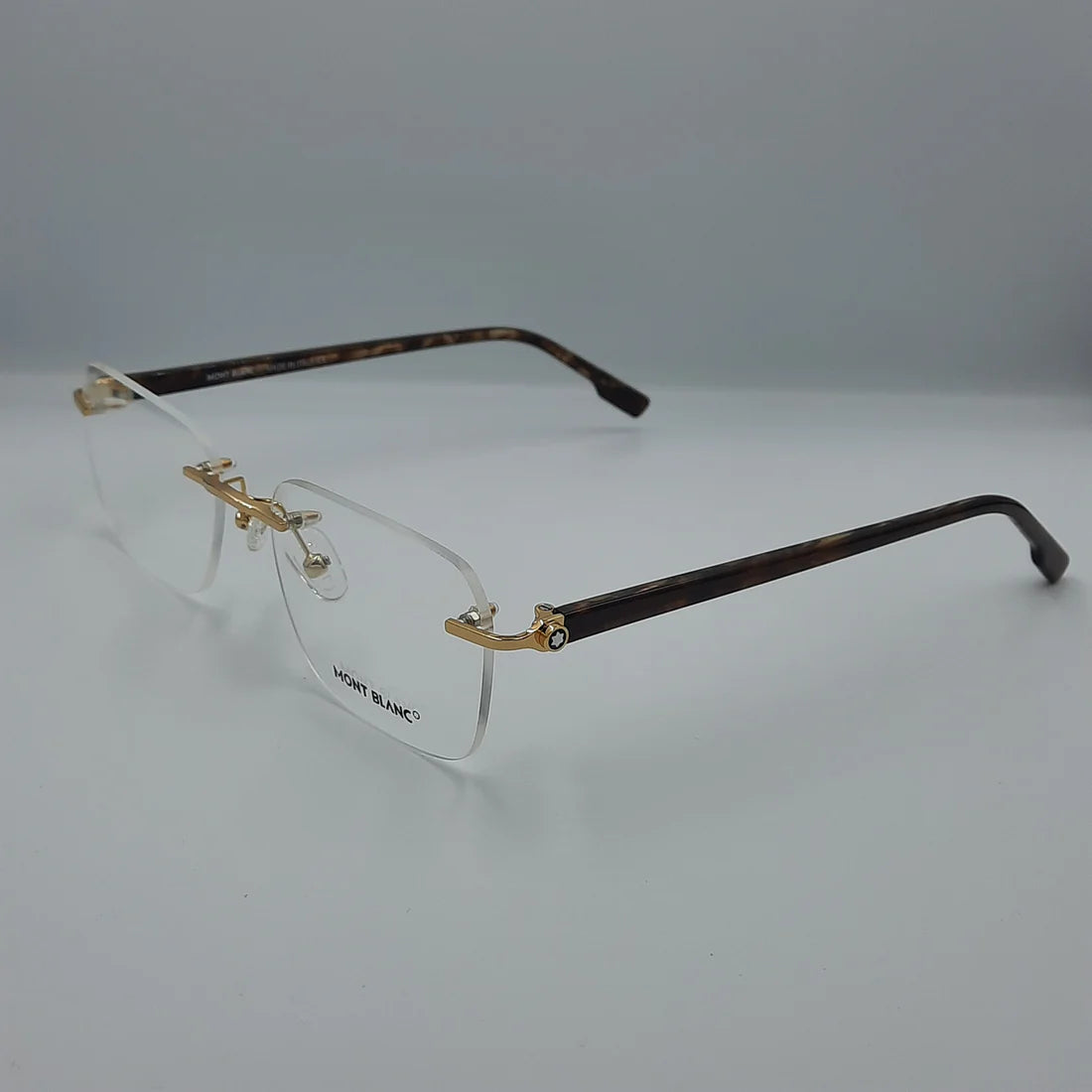 Lunette optique percée Mont Blanc: Doré havane