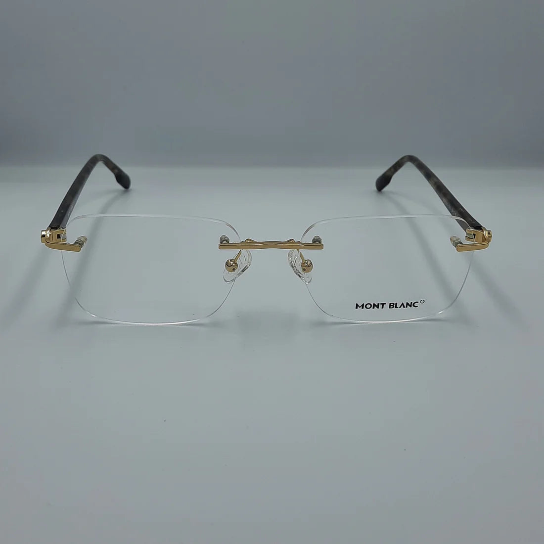 Lunette optique percée Mont Blanc: Doré havane