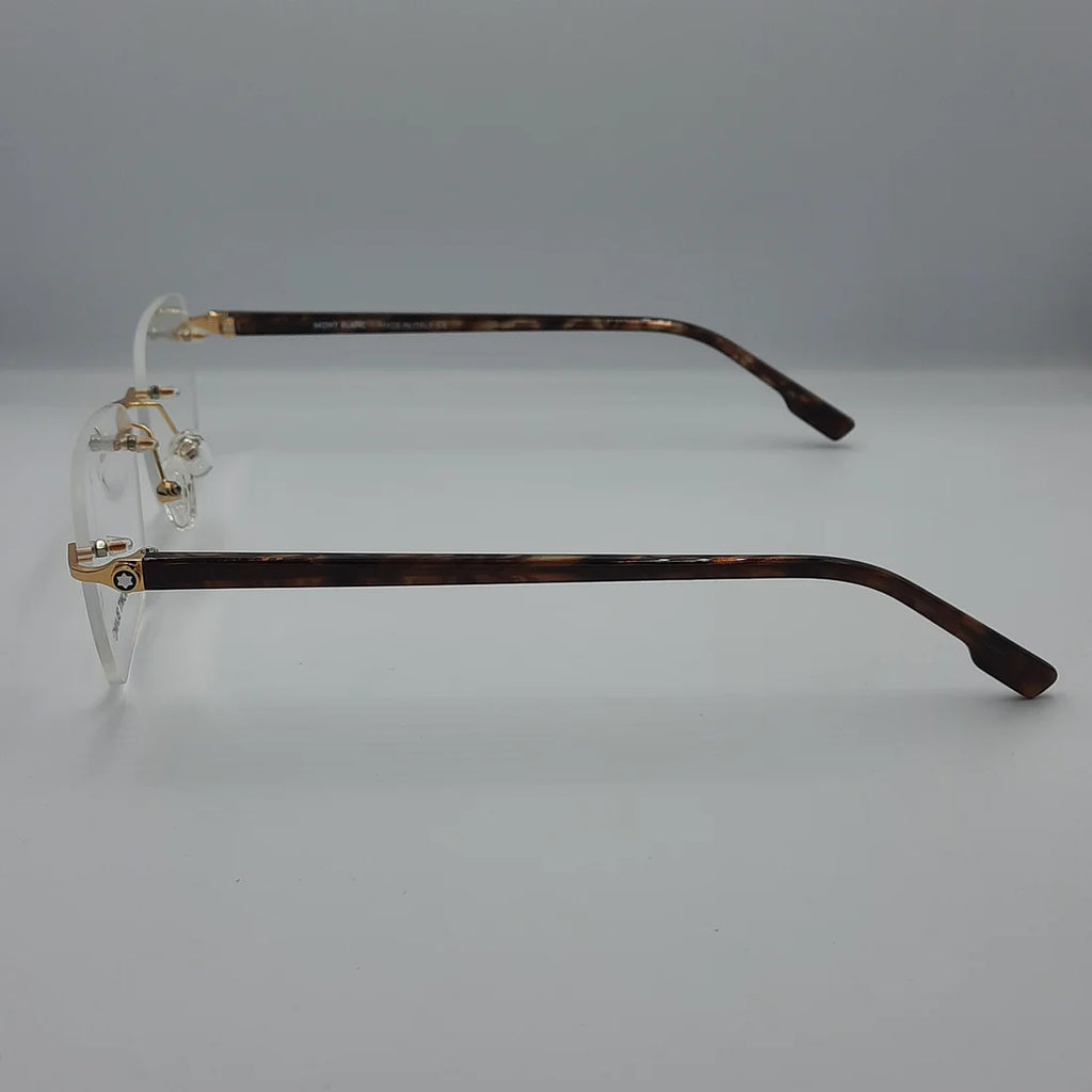 Lunette optique percée Mont Blanc: Doré havane