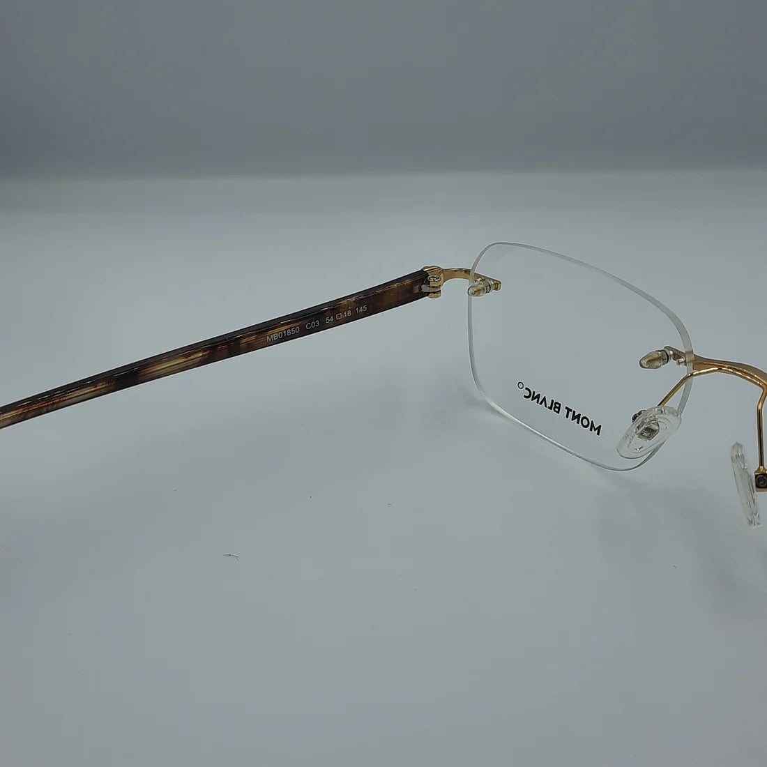 Lunette optique percée Mont Blanc: Doré havane