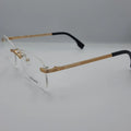 Lunette optique percée Versace: doré noir