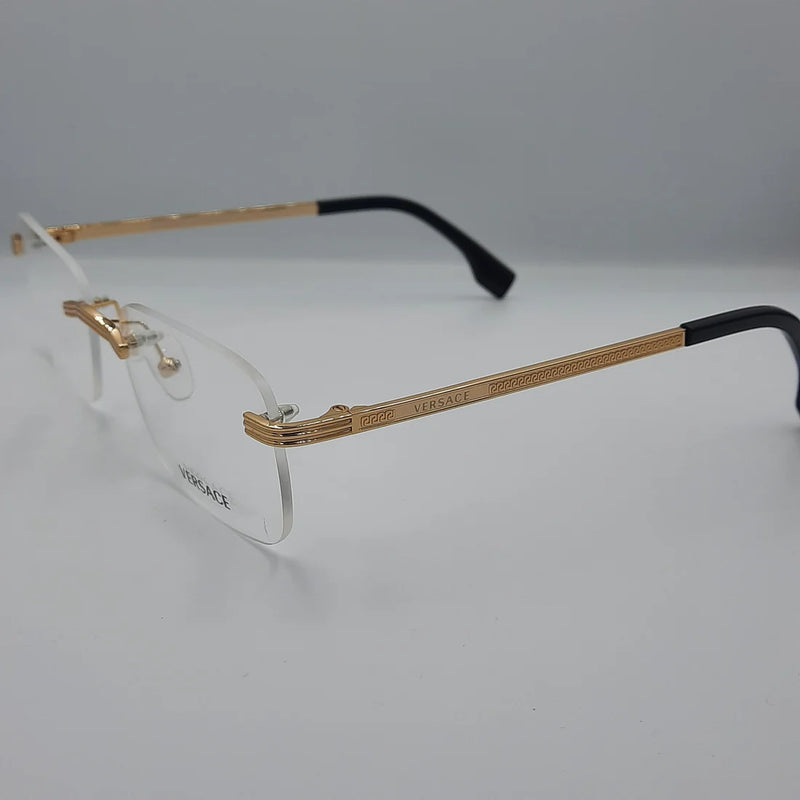 Lunette optique percée Versace: doré noir
