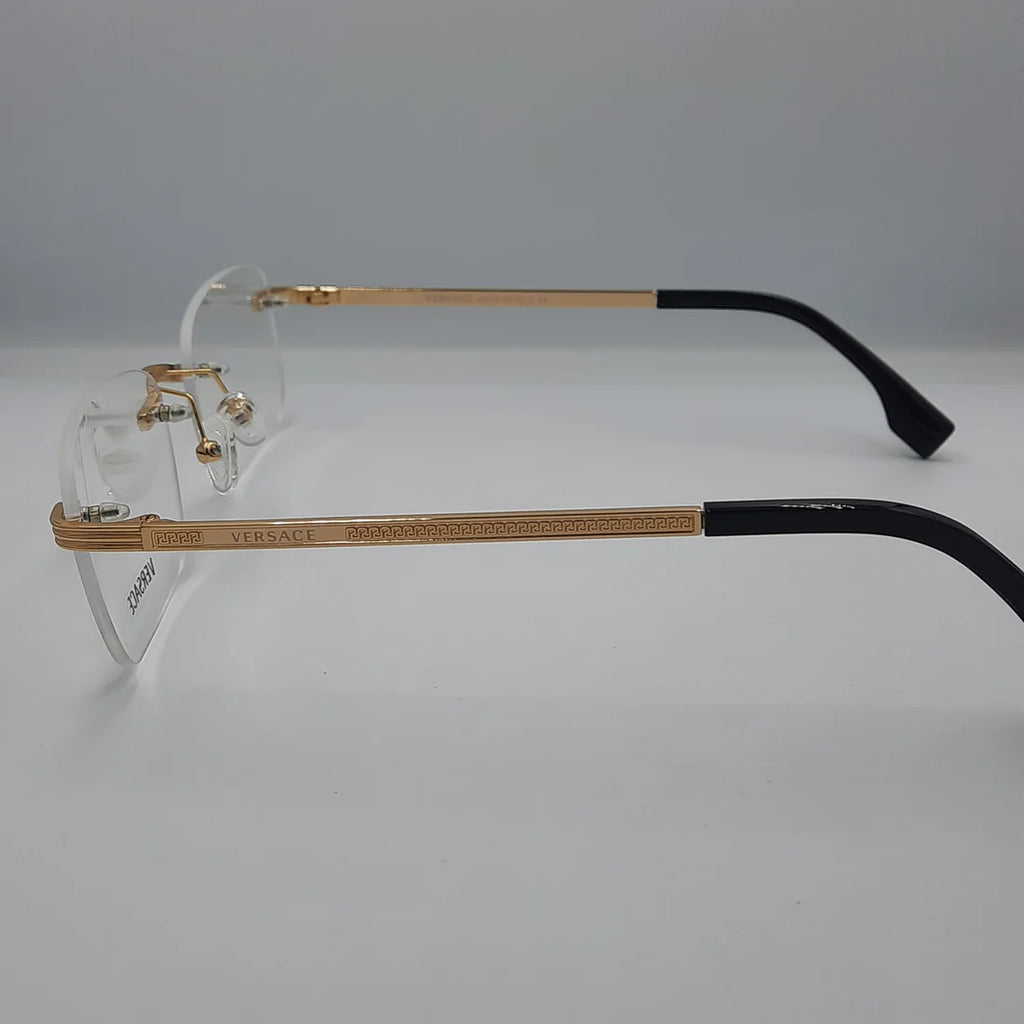 Lunette optique percée Versace: doré noir