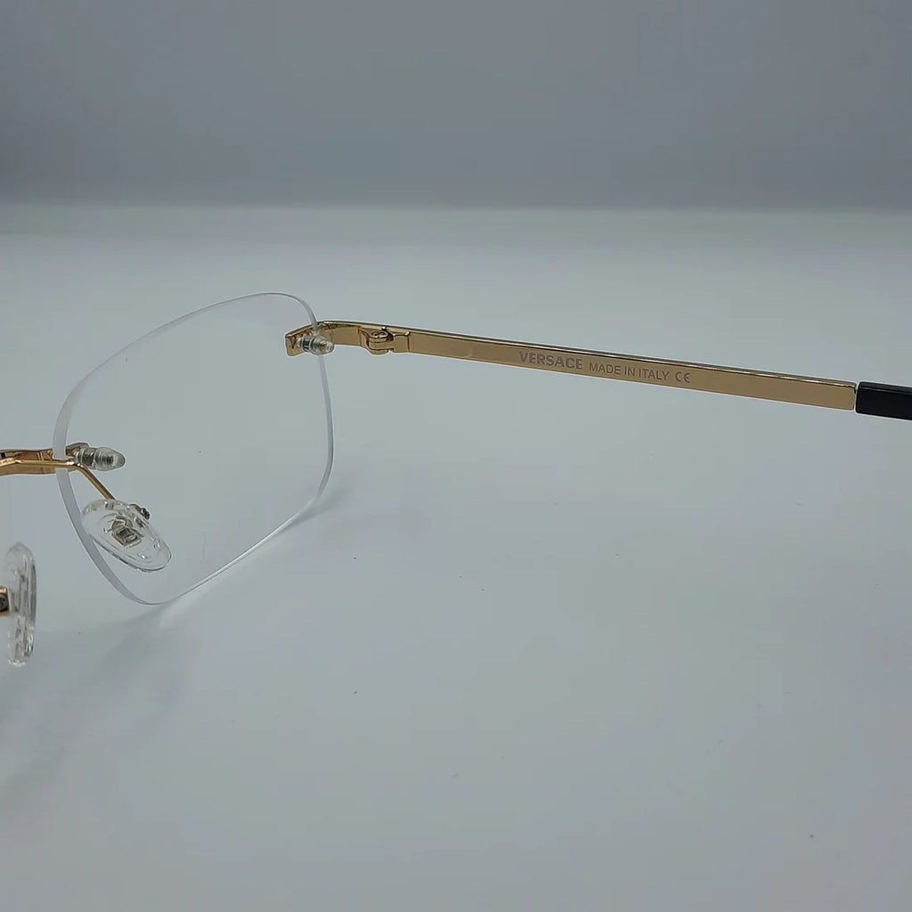 Lunette optique percée Versace: doré noir