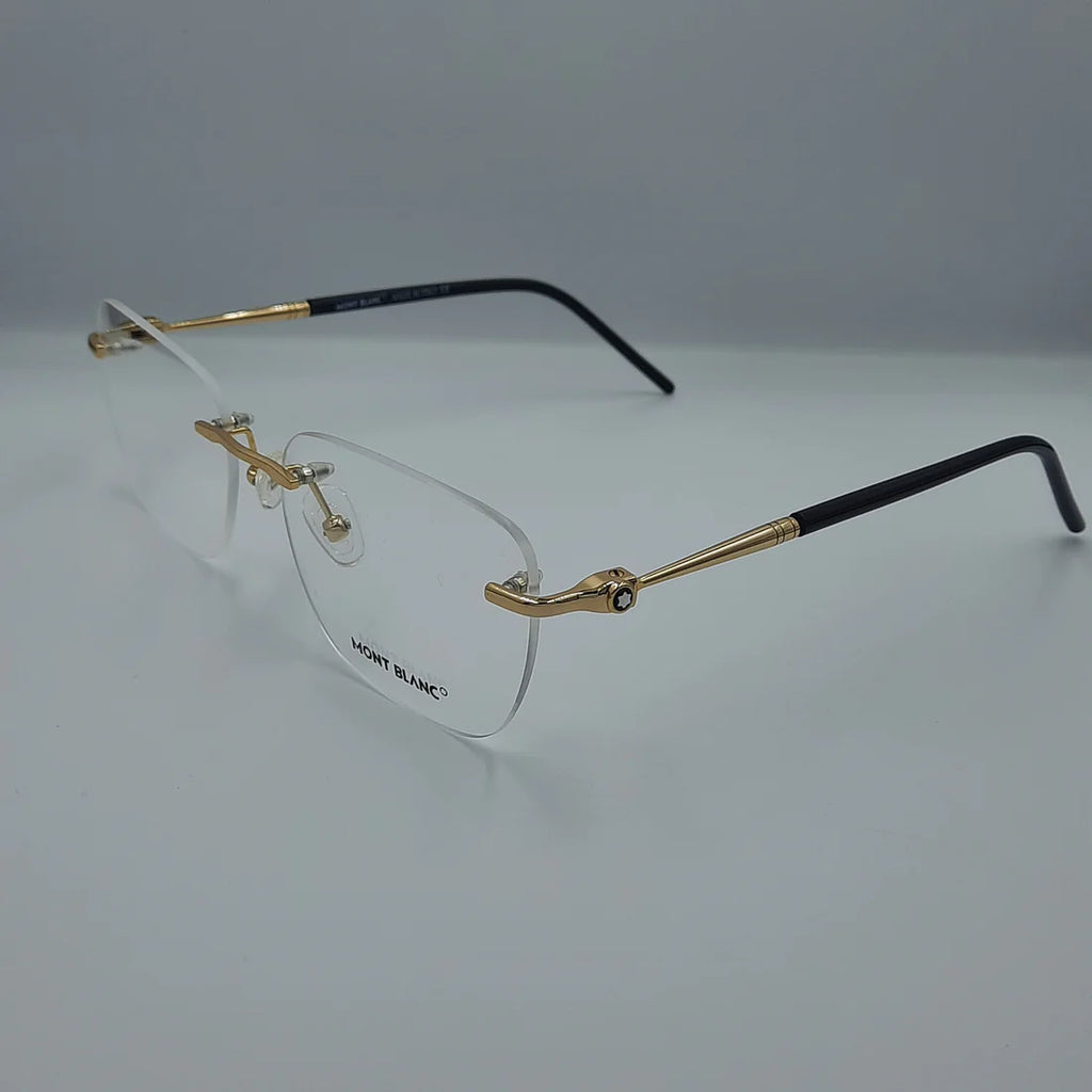 Lunette optique percée Mont Blanc: Doré noir