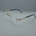 Lunette optique percée Mont Blanc: Doré noir