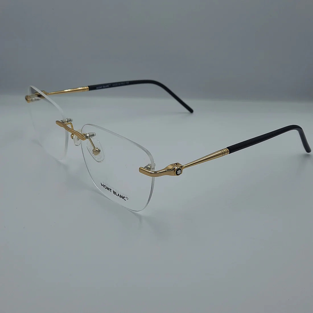 Lunette optique percée Mont Blanc: Doré noir