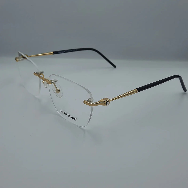 Lunette optique percée Mont Blanc: Doré noir