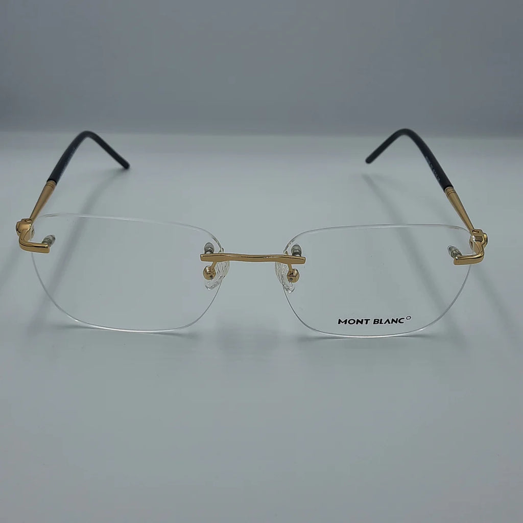 Lunette optique percée Mont Blanc: Doré noir
