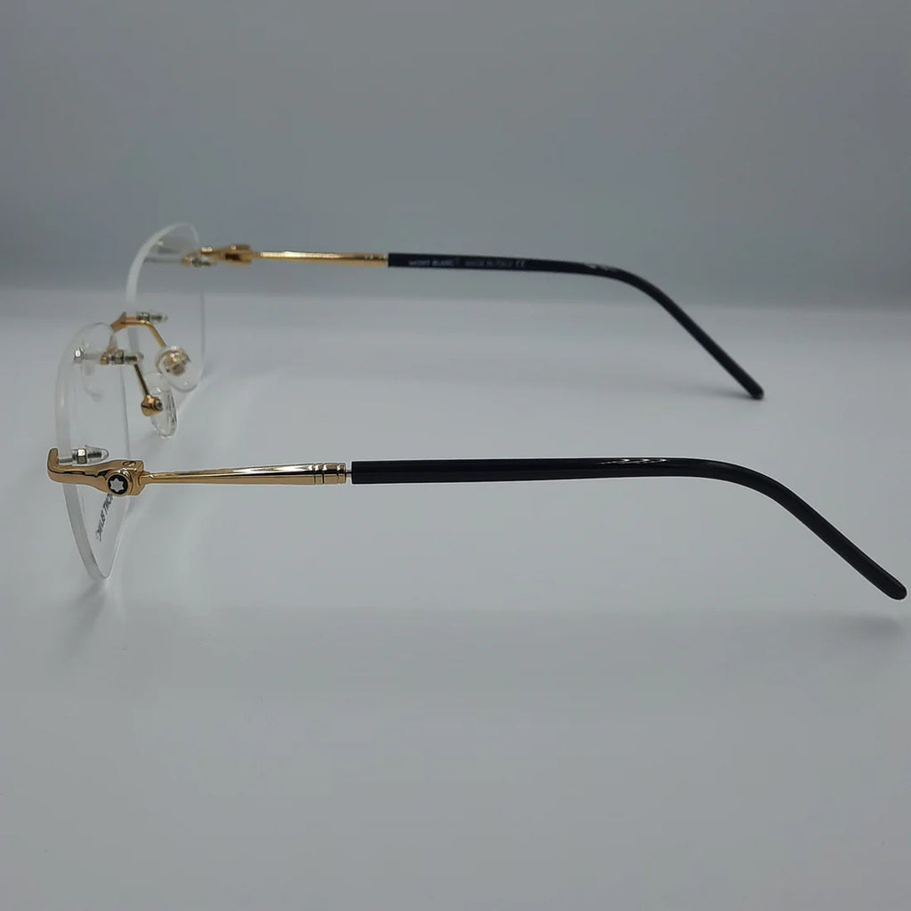 Lunette optique percée Mont Blanc: Doré noir