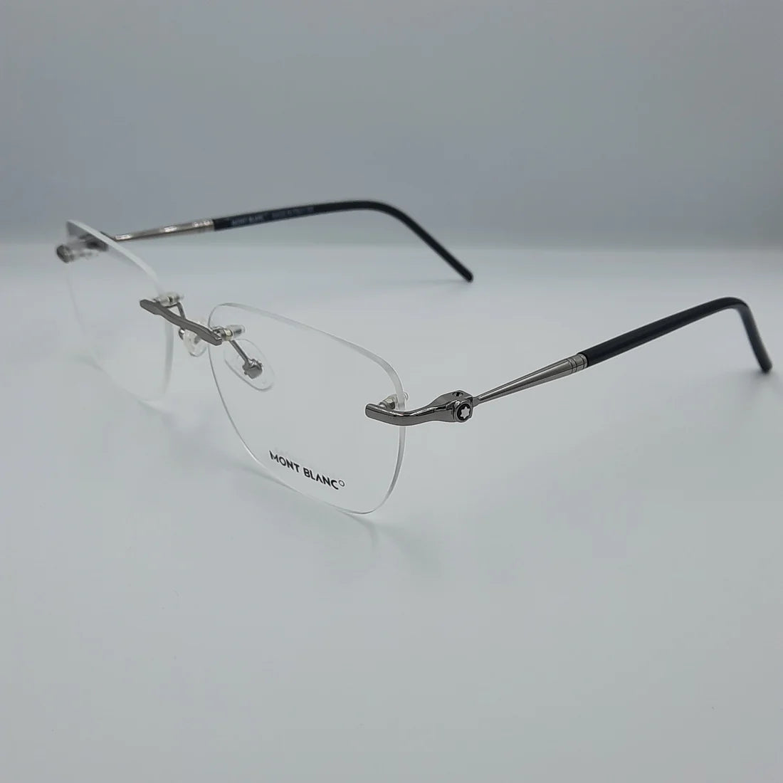 Lunette optique percée Mont Blanc: argent noir