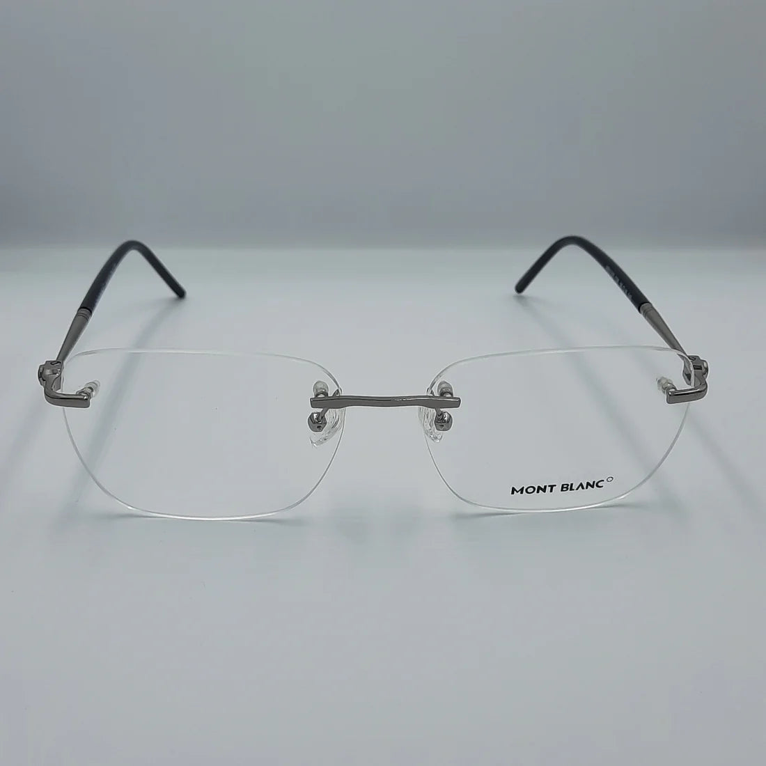 Lunette optique percée Mont Blanc: argent noir