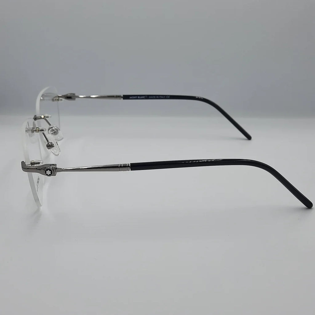Lunette optique percée Mont Blanc: argent noir
