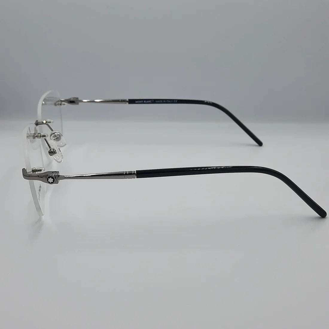 Lunette optique percée Mont Blanc: argent noir