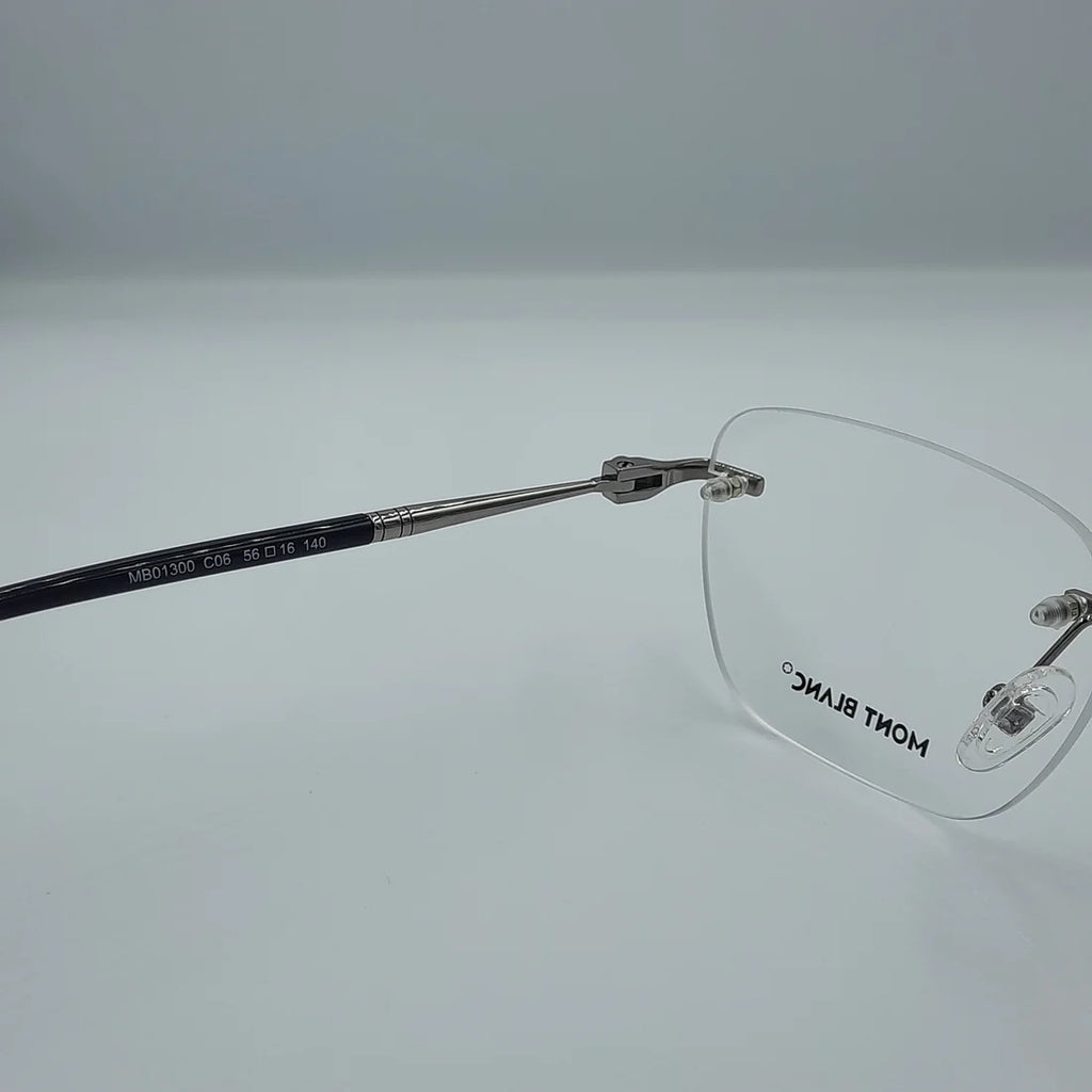 Lunette optique percée Mont Blanc: argent noir
