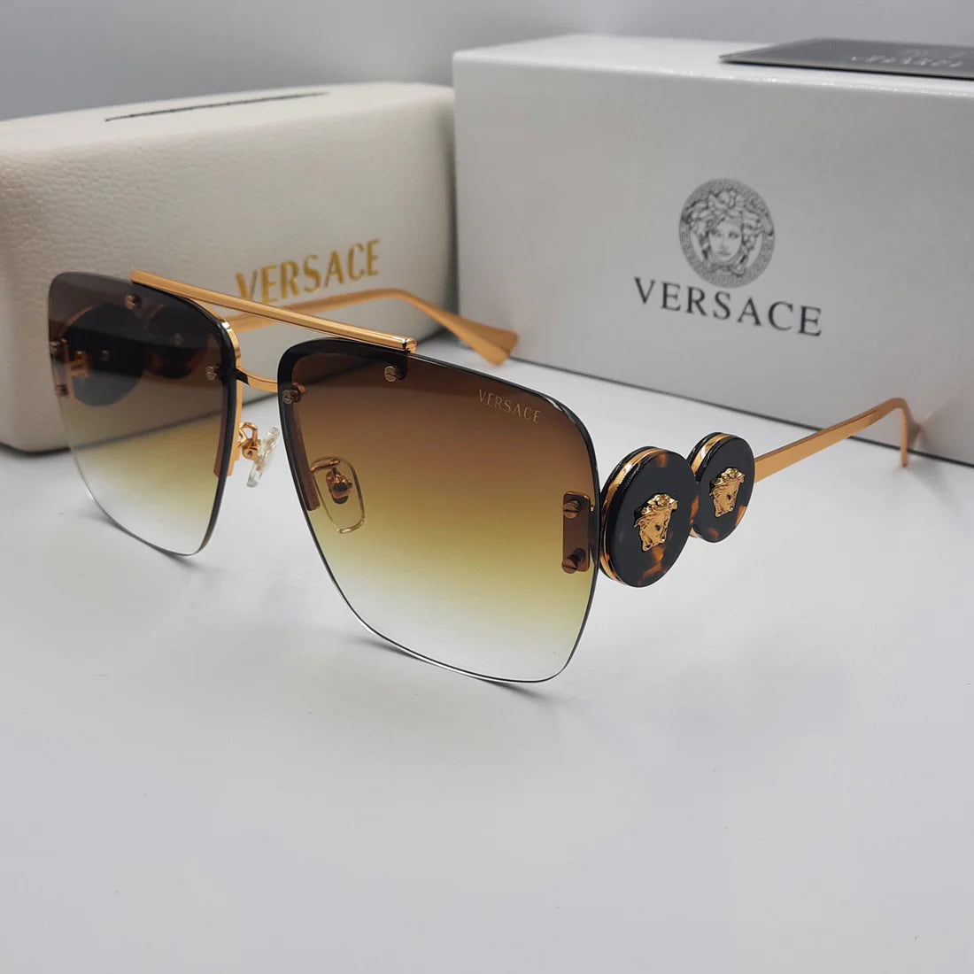 VERSACE Marron havane doré VE8250