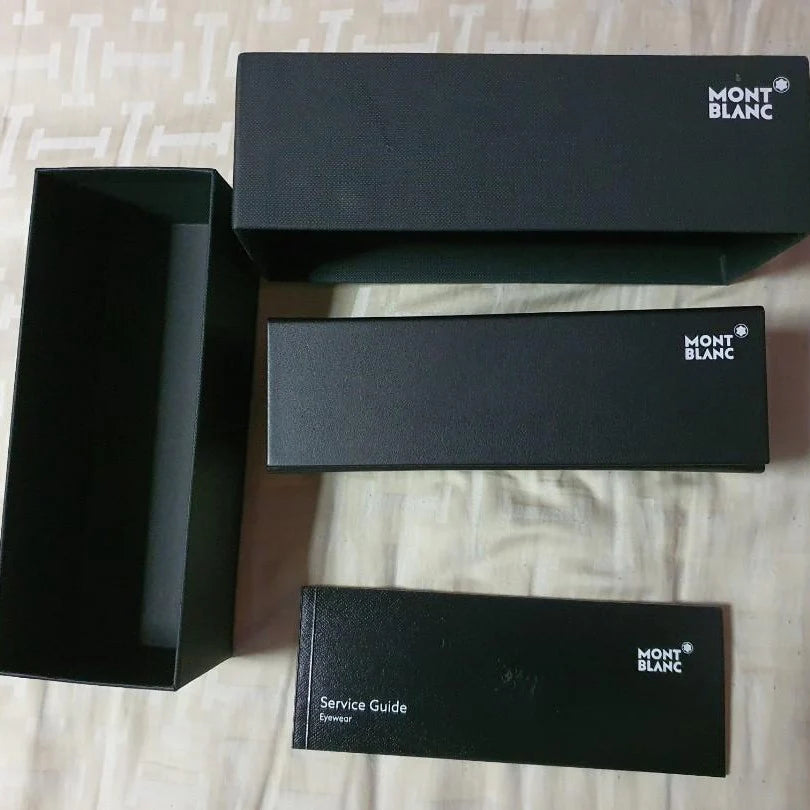 Lunette optique percée Mont Blanc: Doré havane