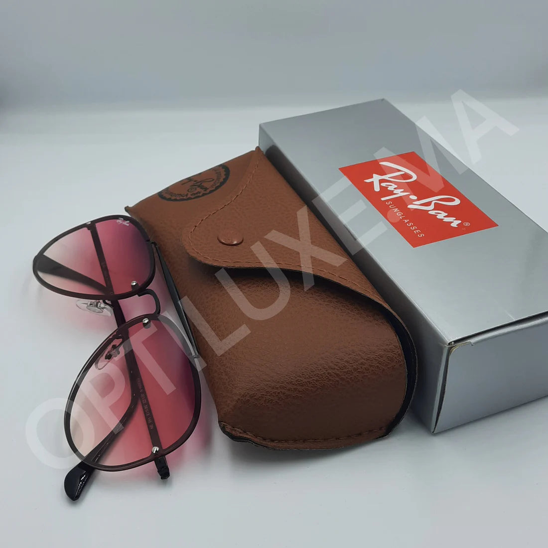 RAYBAN BLAZE AVIATOR RB3584 NOIR/ROSE dégradé