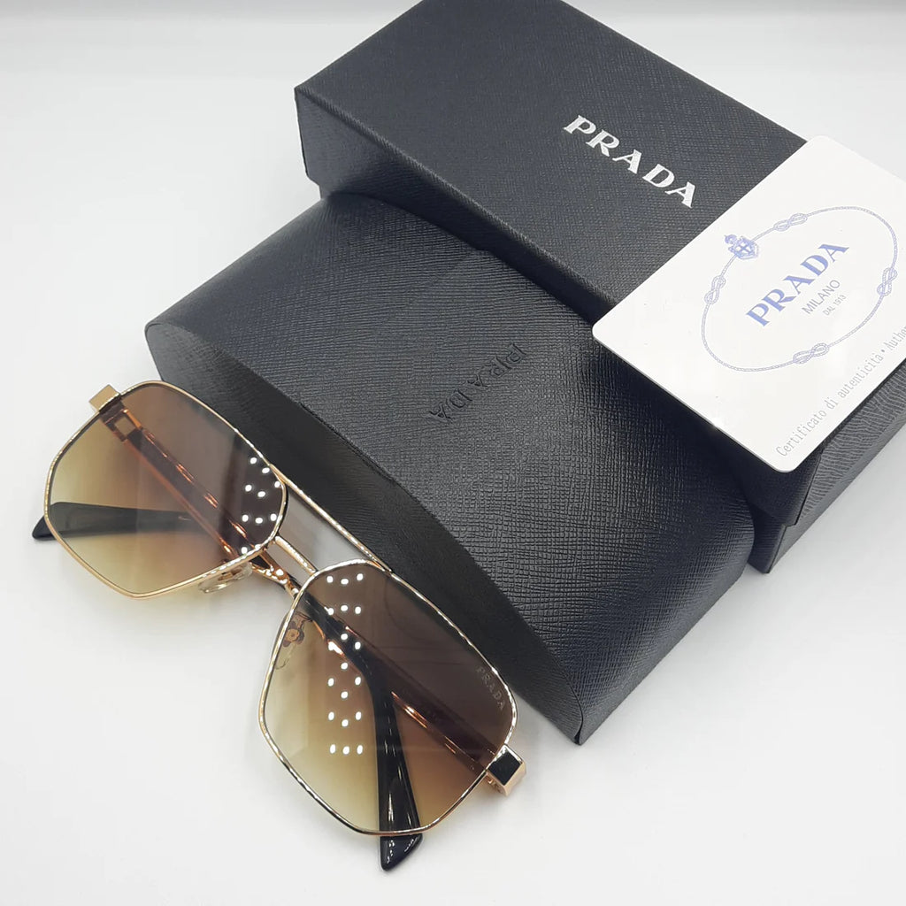 PRADA OPS51ZS rouge doré marron deg