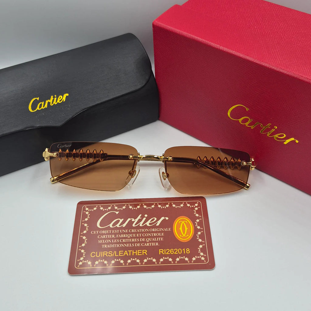 CARTIER CLASH CT0544S doré marron