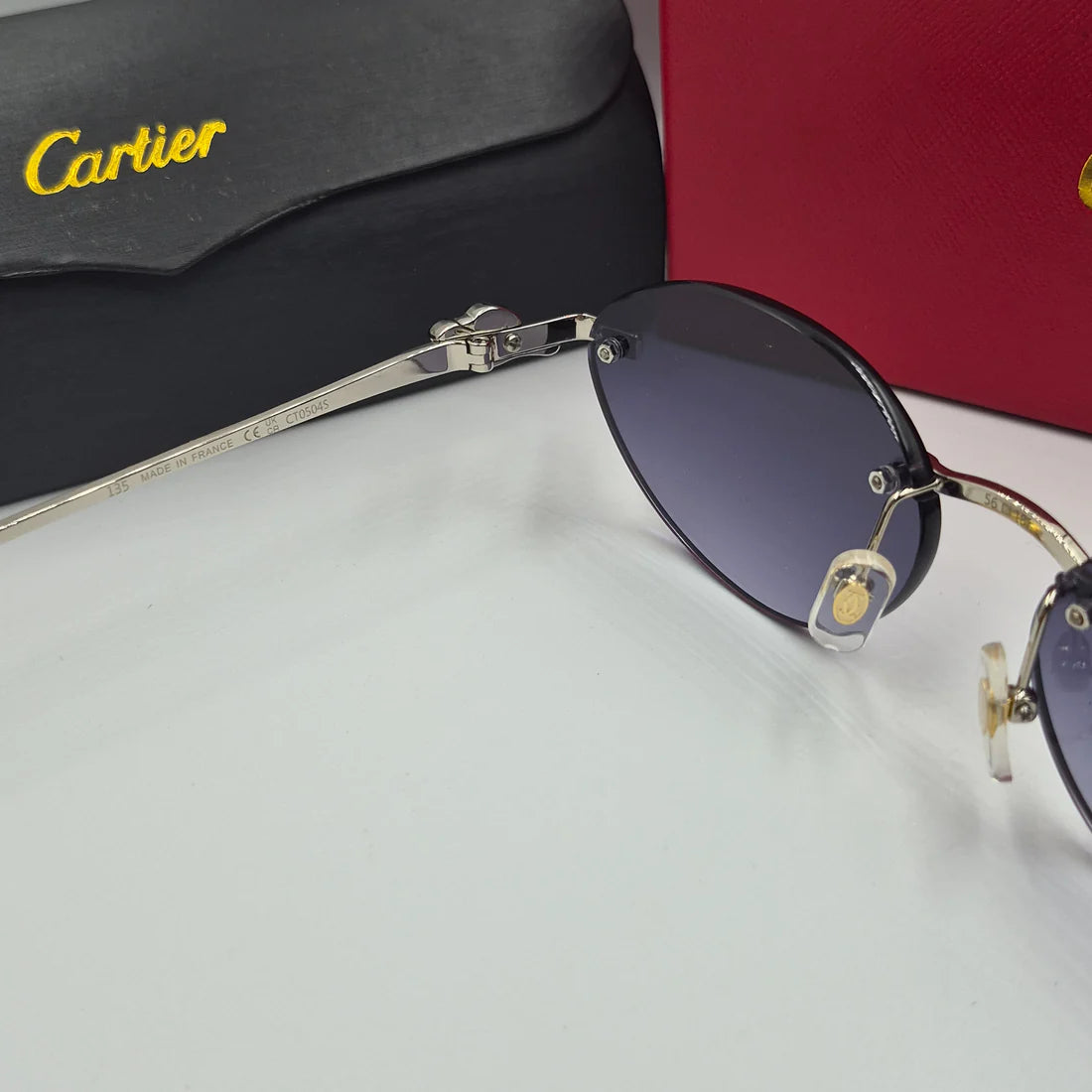 CARTIER PANTHERE CT0504S argent noir deg