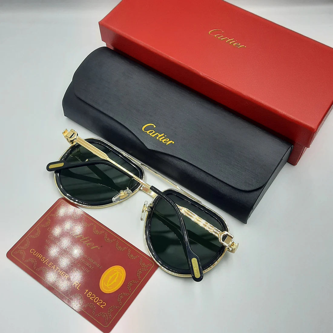 CARTIER CT0865S doré vert