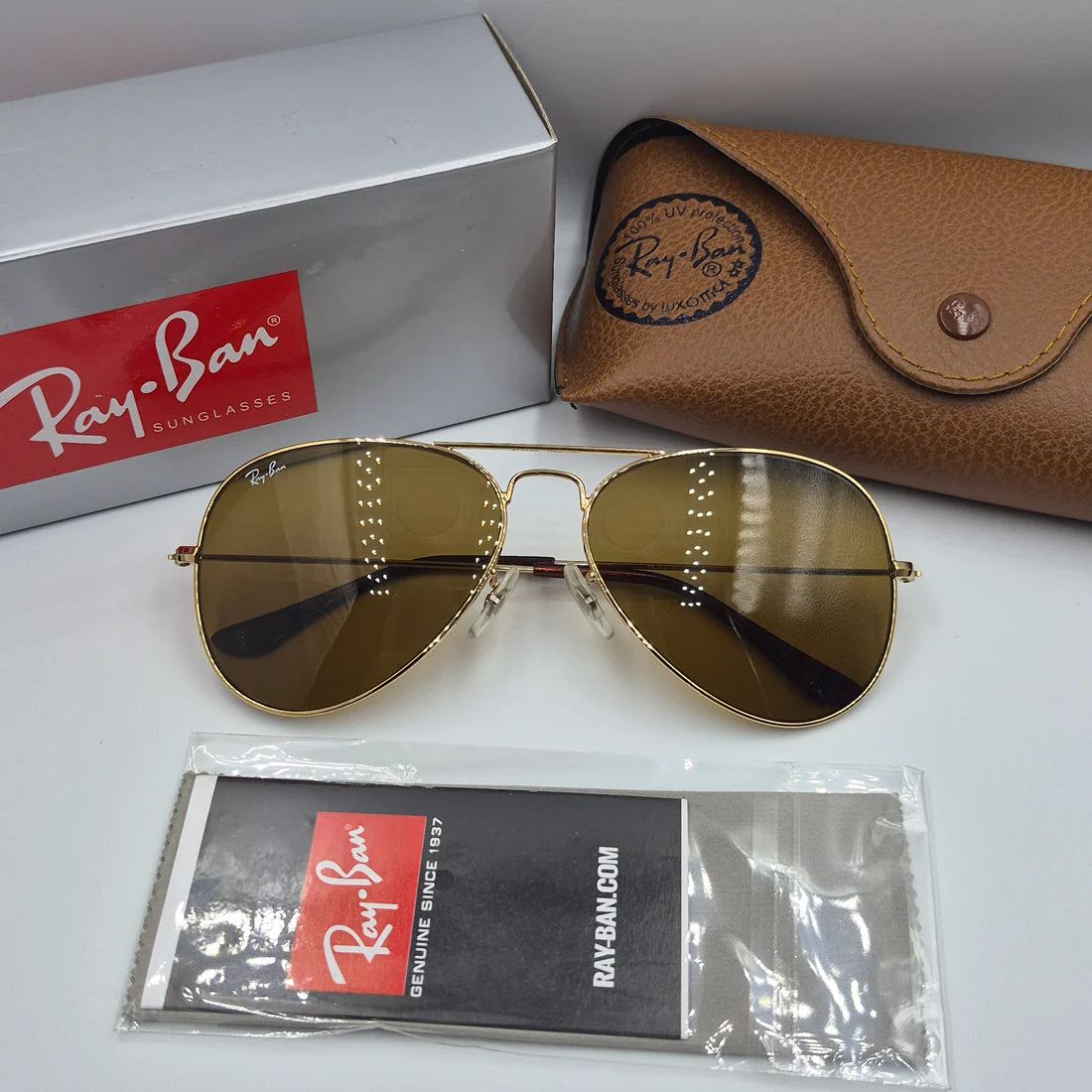 RAYBAN AVIATOR CLASSIC RB-3025 doré/marron