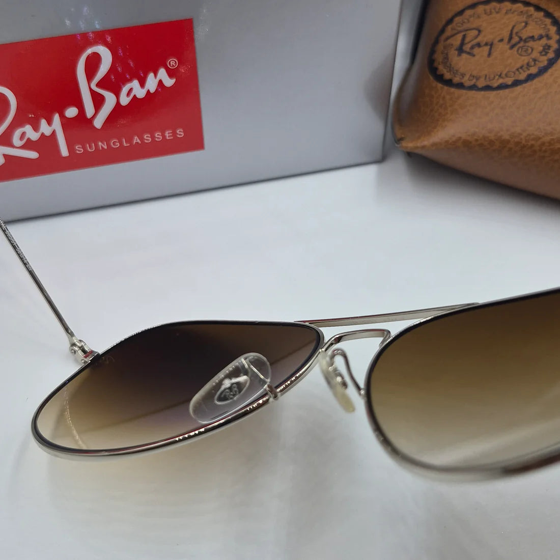 RAYBAN AVIATOR CLASSIC RB-3025 argent marron