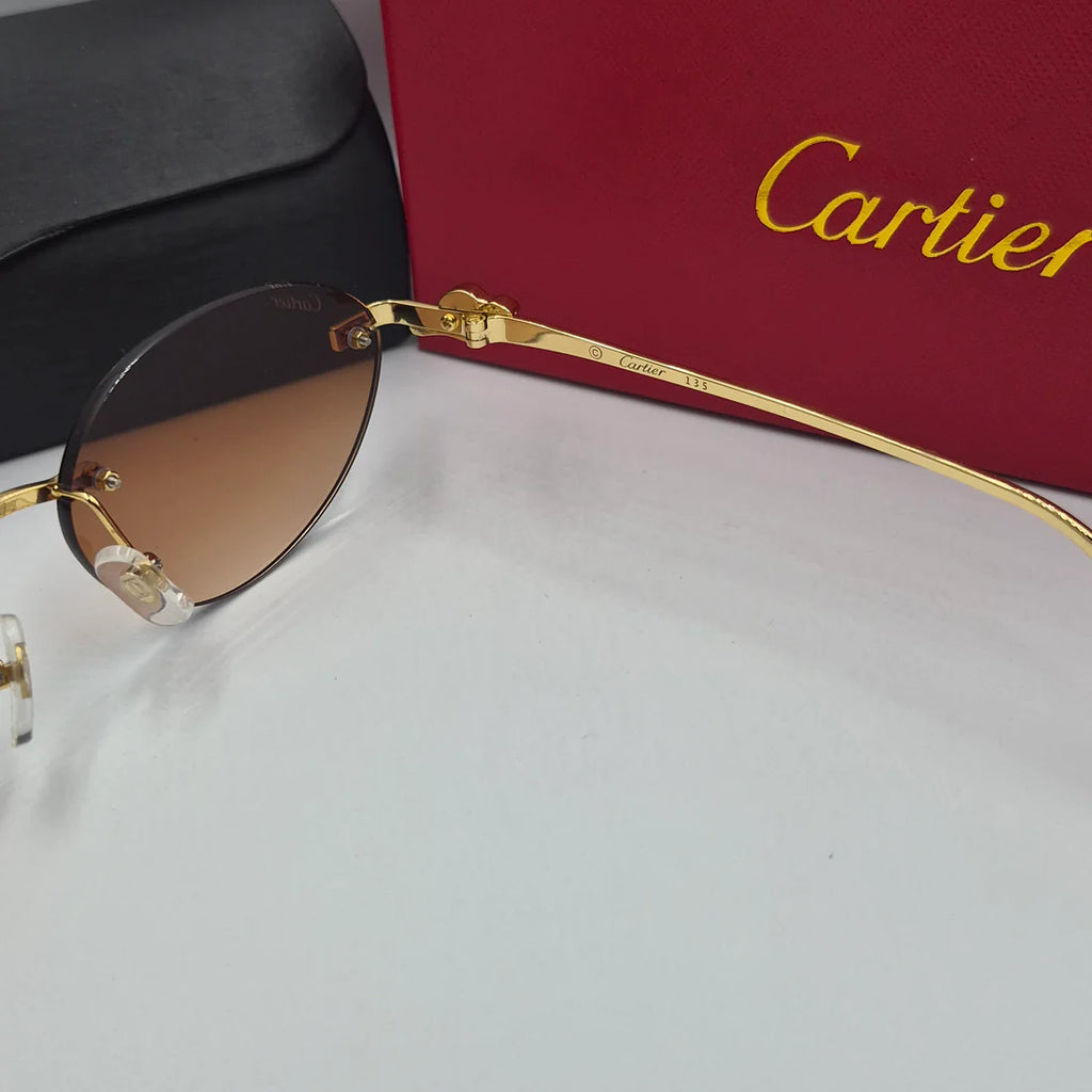 CARTIER PANTHERE CT0504S doré marron