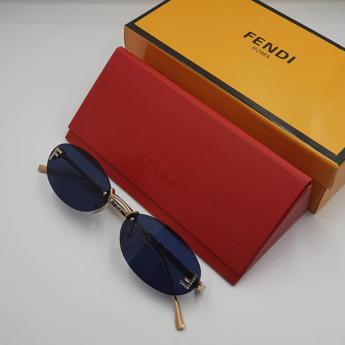 Fendi FE4075US doré bleu foncé