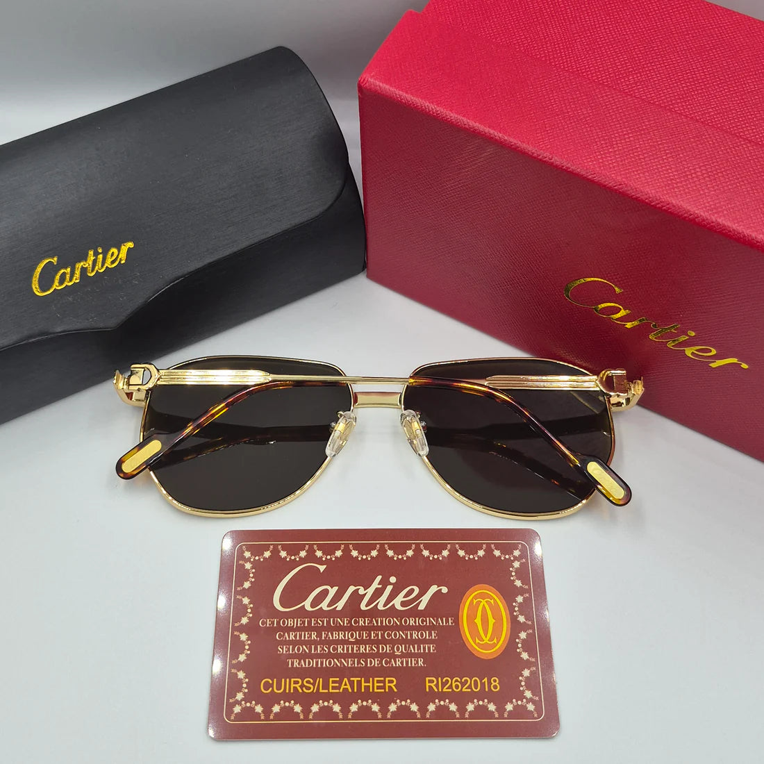 CARTIER CT0484O doré marron