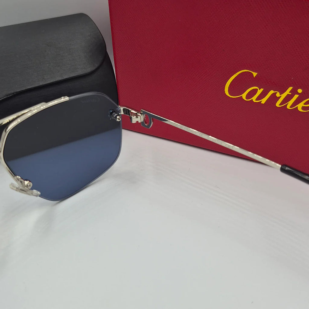 CARTIER CT0426S santos dumont bleu argent