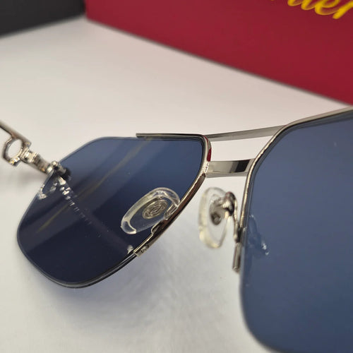 CARTIER CT0426S santos dumont bleu argent