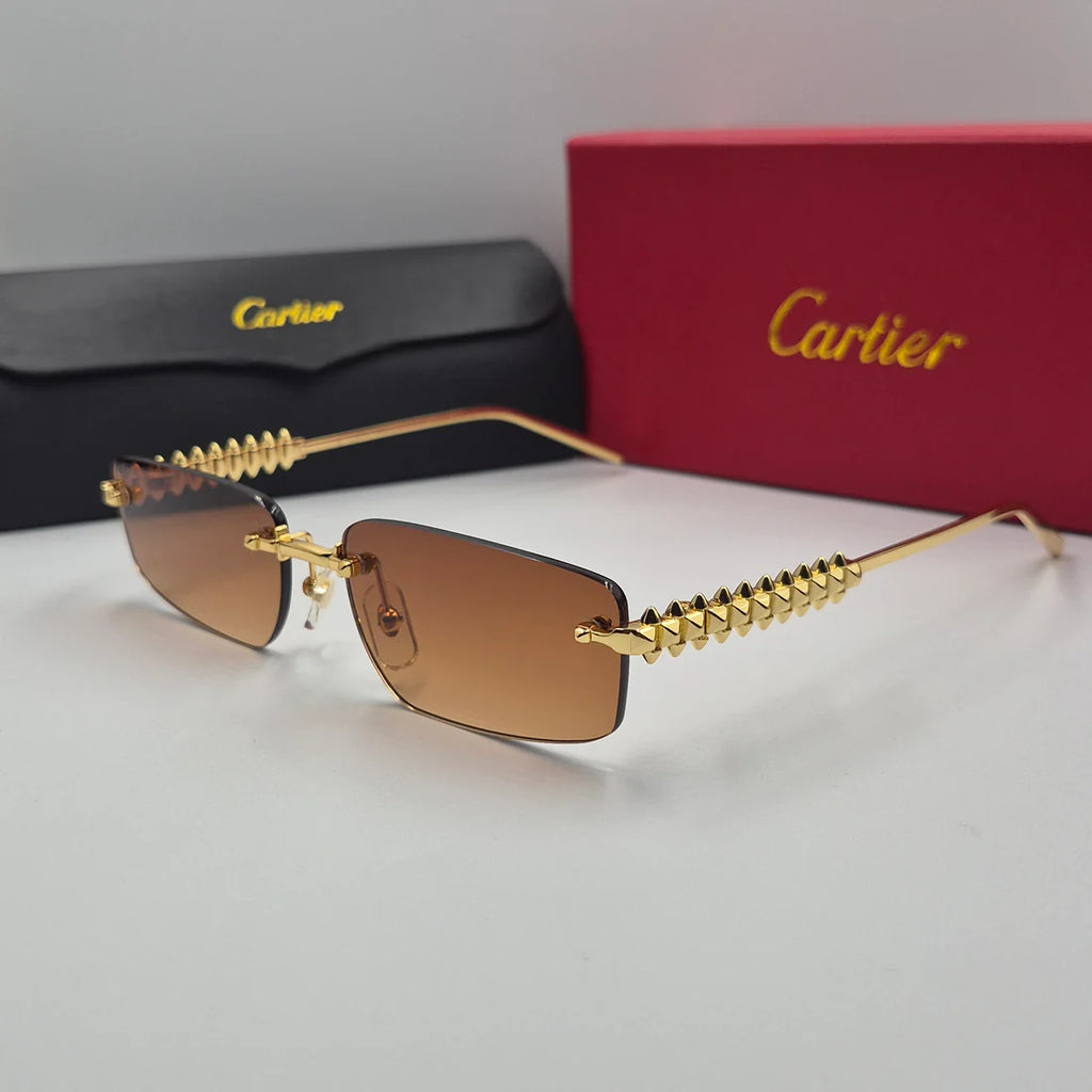 CARTIER CLASH CT0544S doré marron