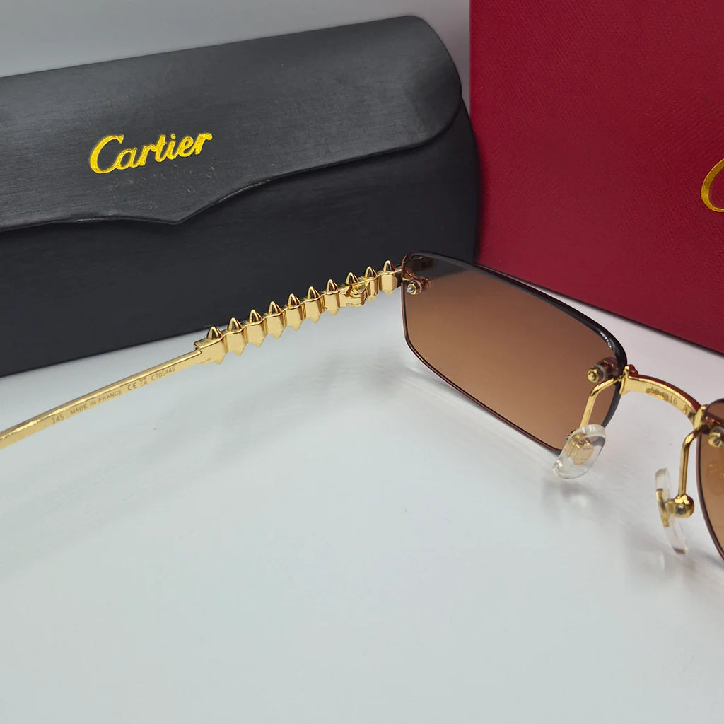 CARTIER CLASH CT0544S doré marron