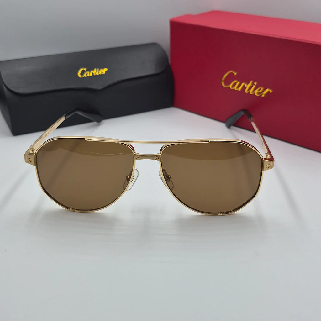 CARTIER SANTOS CT0461S doré marron