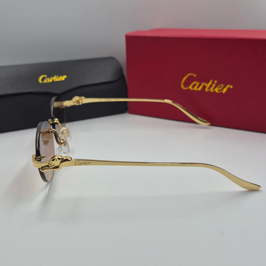 CARTIER PANTHERE CT0504S doré marron