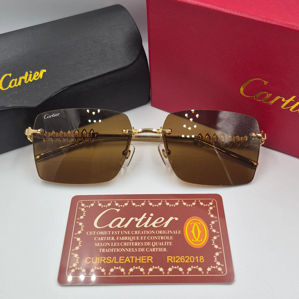 CARTIER CLASH CT0545S doré marron