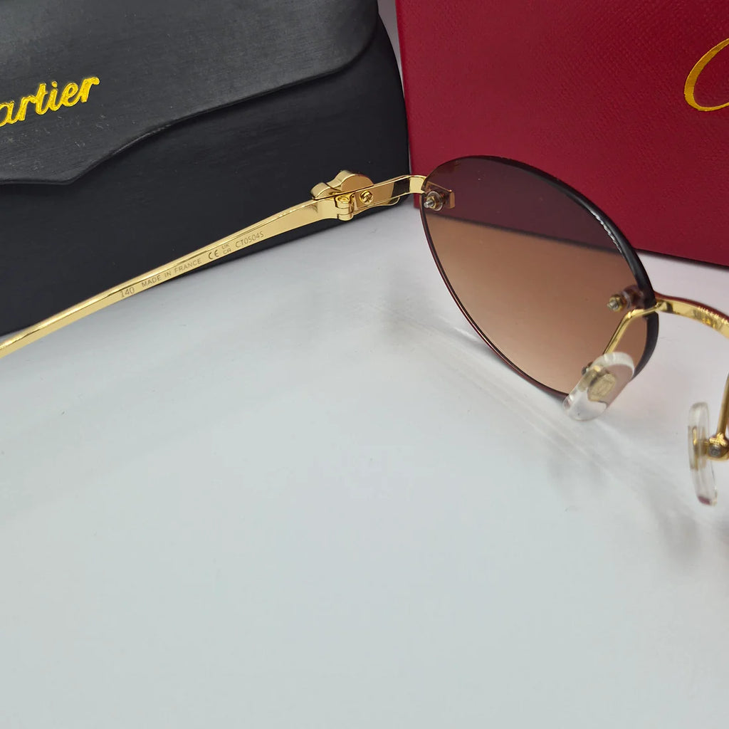 CARTIER PANTHERE CT0504S doré marron