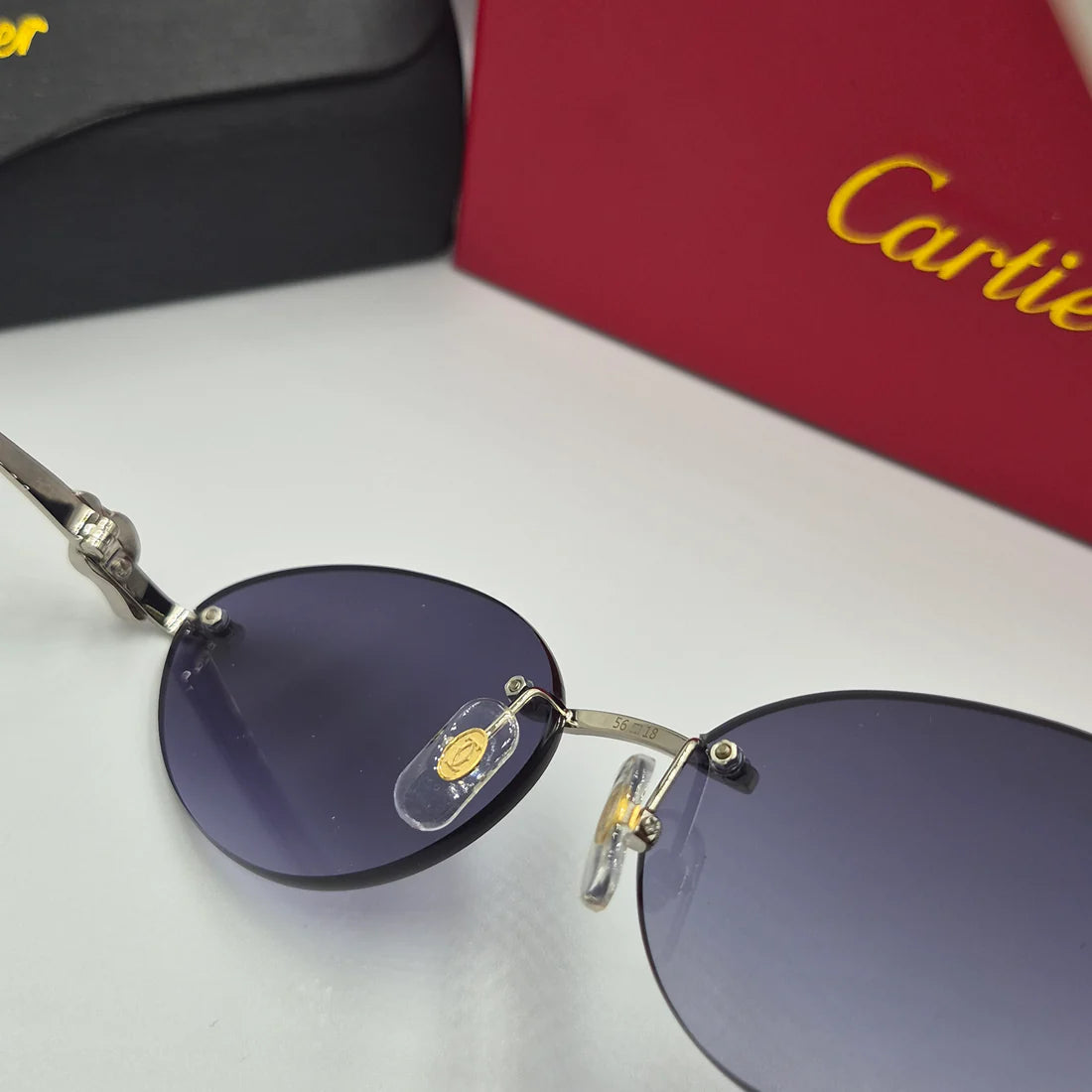 CARTIER PANTHERE CT0504S argent noir deg
