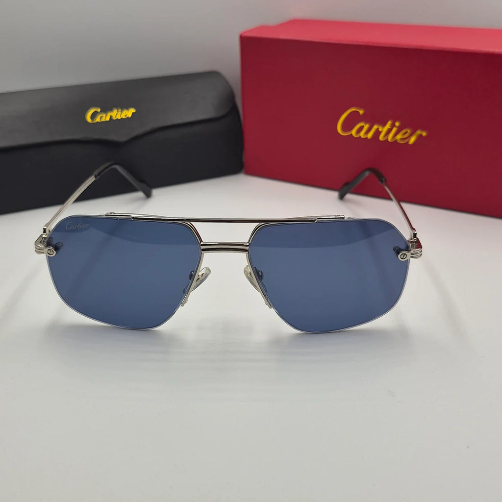CARTIER CT0426S santos dumont bleu argent