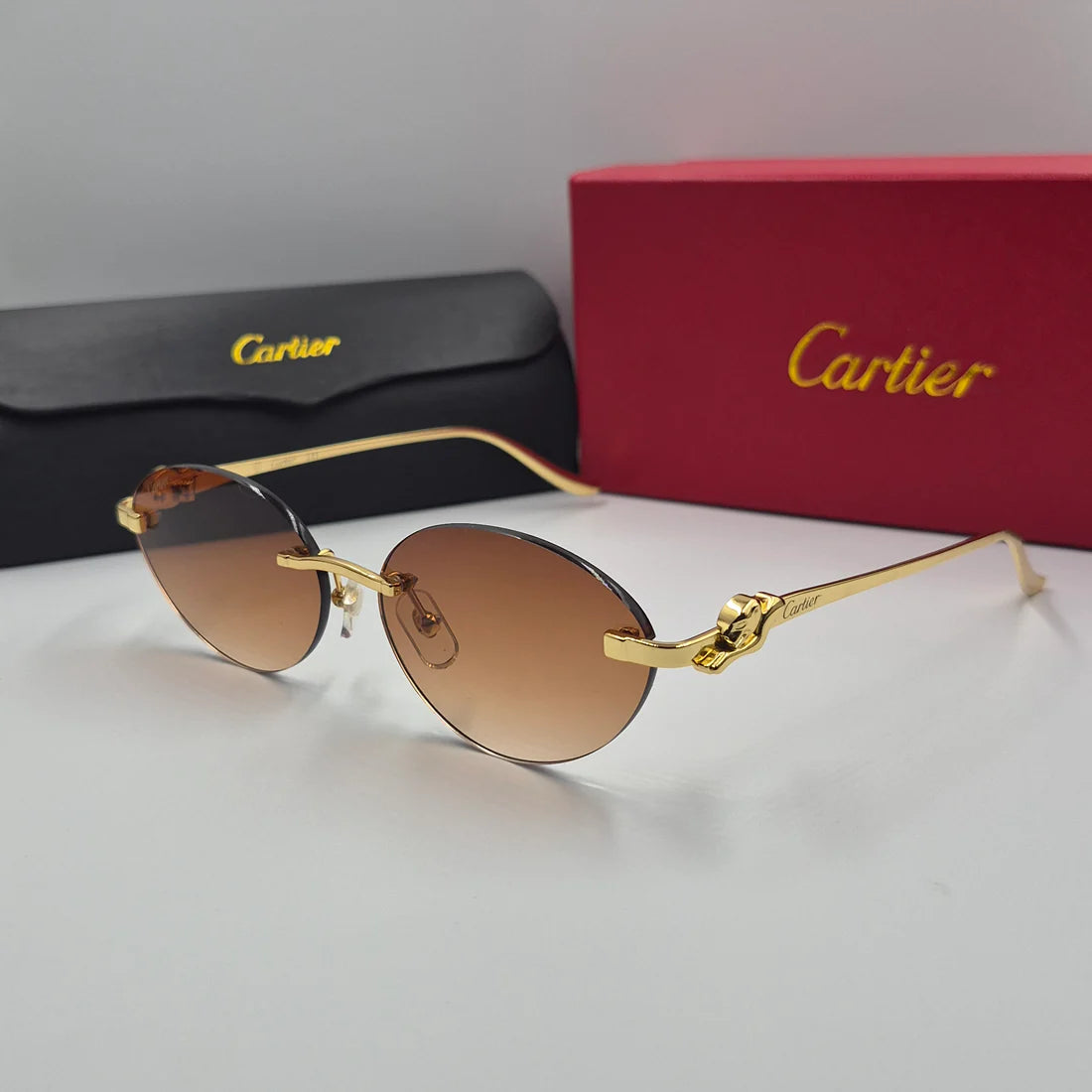 CARTIER PANTHERE CT0504S doré marron