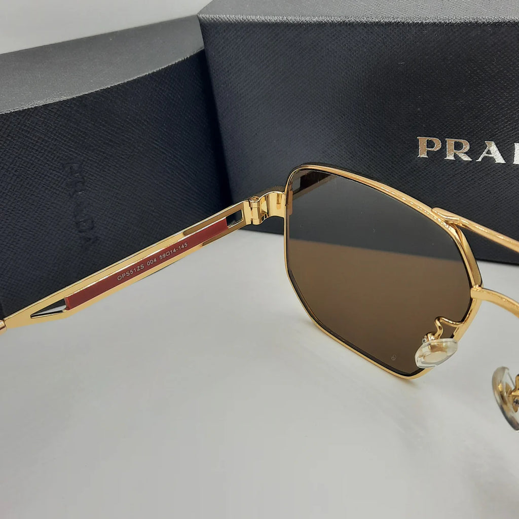 PRADA OPS51ZS rouge doré marron