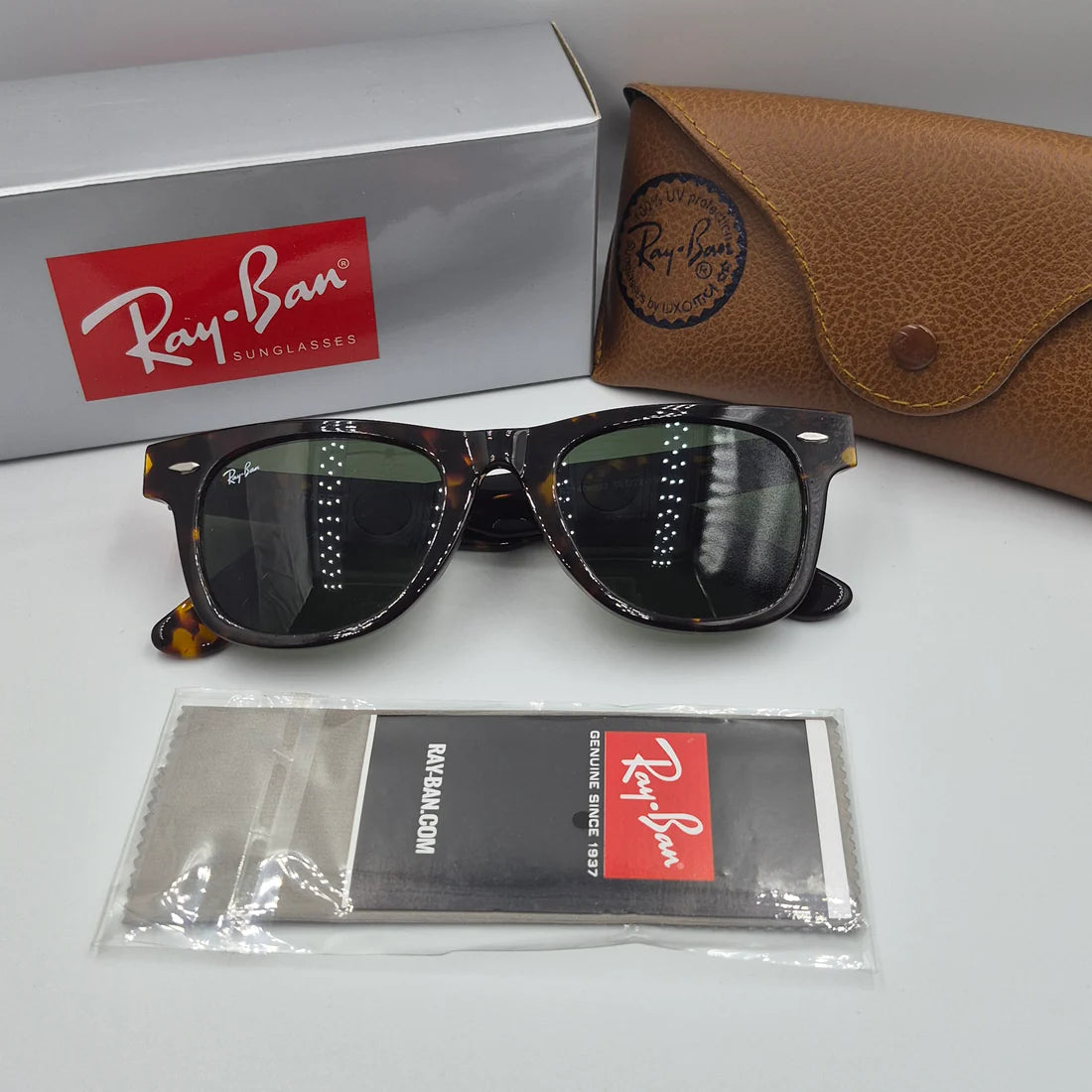 RAYBAN Wayfarer Classic RB2140 Marron havane/vert