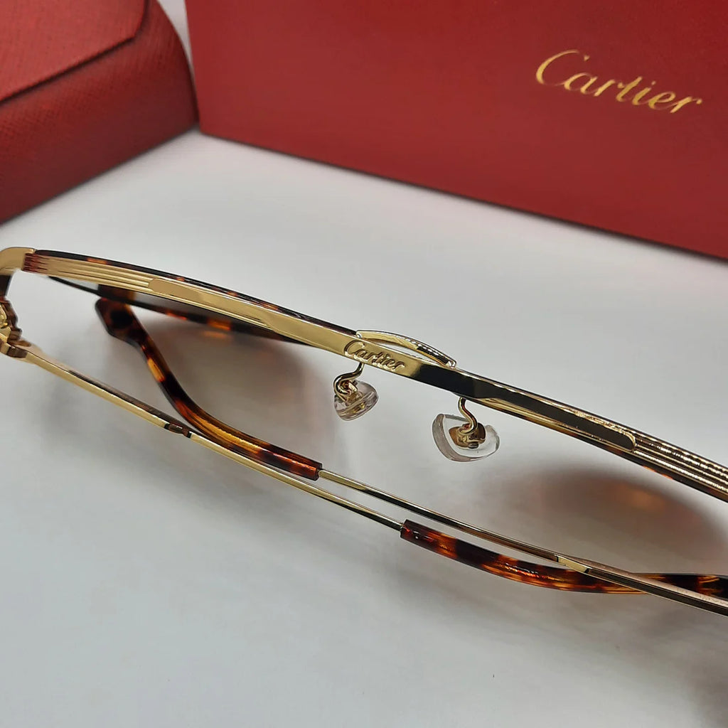 CARTIER CT0865S doré marron havane