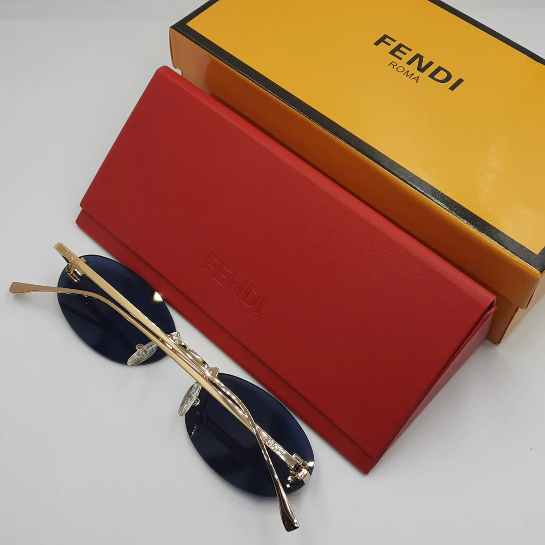 Fendi FE4075US doré bleu foncé