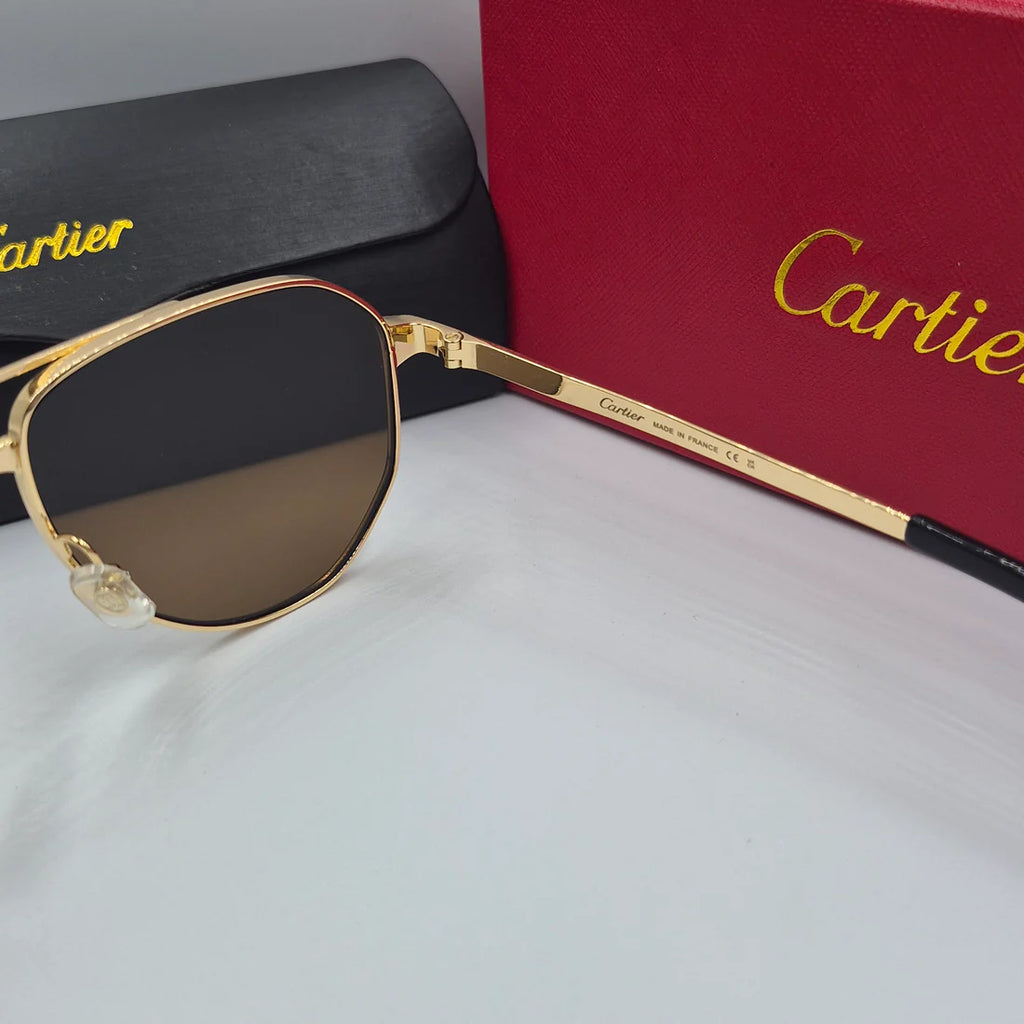 CARTIER SANTOS CT0461S doré marron