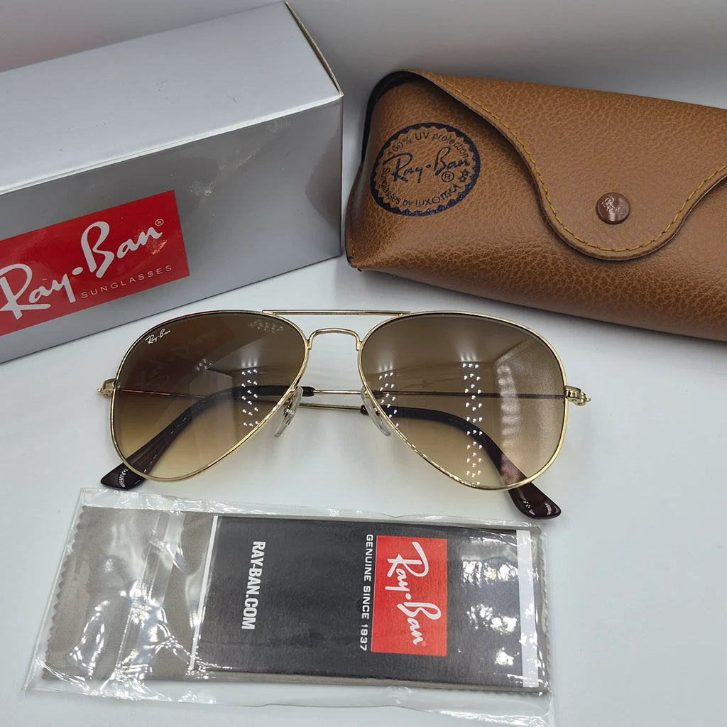 RAYBAN AVIATOR CLASSIC RB-3025 doré/marron Dégradé
